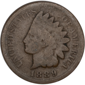 1889 Indian Head Cent, Variety 3, Bronze CIRC Main Image
