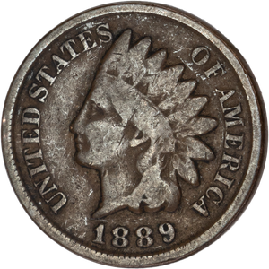 1889 Indian Head Cent, Variety 3, Bronze Main Image