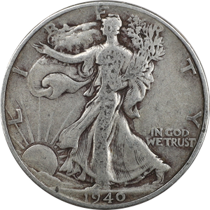 1940 Liberty Walking Half Dollar VG Main Image