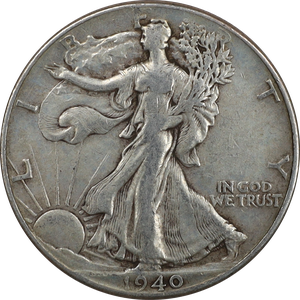 1940 Liberty Walking Half Dollar VF Main Image