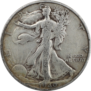 1940-S Liberty Walking Half Dollar VG Main Image