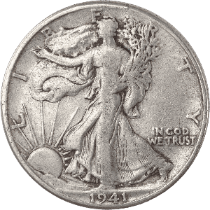 1941 Liberty Walking Half Dollar F Main Image