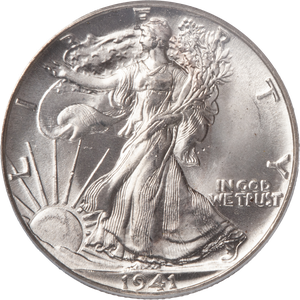 1941 Liberty Walking Silver Half Dollar PCGS MS65 Main Image