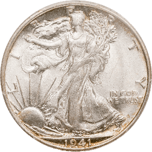 1941-S Liberty Walking Half Dollar, PCGS Certified, Very Choice Uncirculated, MS64 Main Image