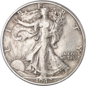 1942-D Lib Walking Silver 50C NGC   MS62 Main Image