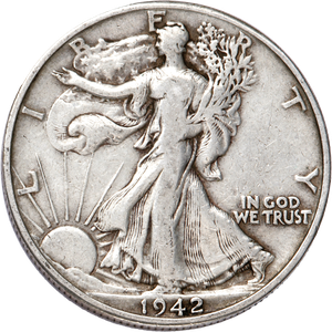 1942-D Liberty Walking Half Dollar CIRC Main Image