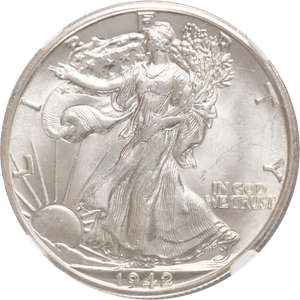 1942-D Lib Walking Silver 50C NGC MS62 | Littleton Coin Company