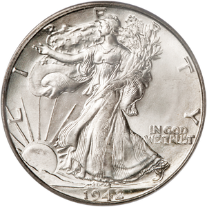 1942-D Liberty Walking Half Dollar Main Image