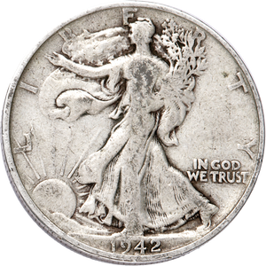 1942-S Liberty Walking Half Dollar CIRC Main Image