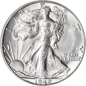 1942-S Liberty Walking Half Dollar MS65 Main Image