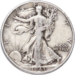 1943 Liberty Walking Half Dollar CIRC Main Image