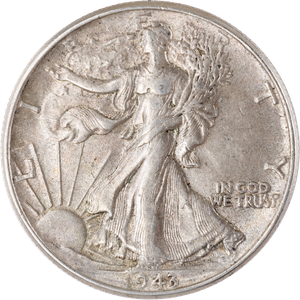 1943 Liberty Walking Half Dollar AU#2 Main Image