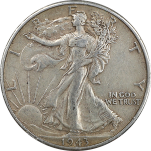 1943-D Liberty Walking Half Dollar XF Main Image