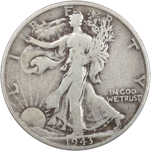 1943-S Liberty Walking Half Dollar VG Main Image