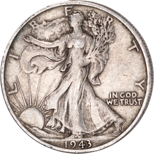 1943-S Liberty Walking Half Dollar VF Main Image