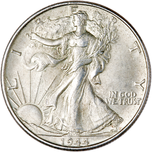 1944 Liberty Walking Half Dollar AU50 Main Image