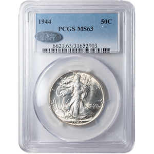 1944年 ウォーキングリバティ 半ドル PCGS MS63 シルバー 1944 Liberty Walking Half Dollar MS63 | Littleton Coin Company