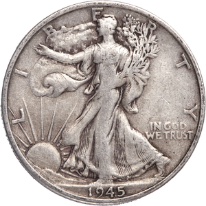 1945-S Liberty Walking Half Dollar VF Main Image