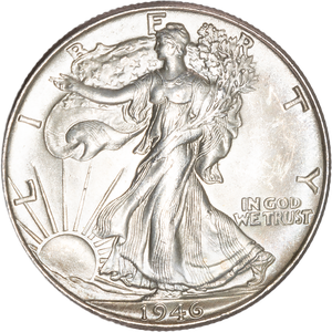 1946 Liberty Walking Silver Half Dollar Main Image