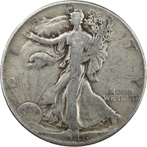 1946 Liberty Walking Silver Half Dollar Main Image