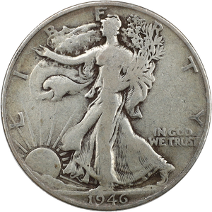 1946-S Liberty Walking Half Dollar VG Main Image