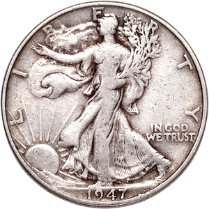 1947 Liberty Walking Half Dollar F Main Image