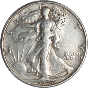 1947 Liberty Walking Half Dollar XF Main Image