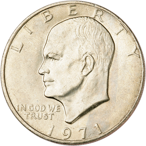 1971 Eisenhower Dollar, Copper-Nickel Clad Main Image