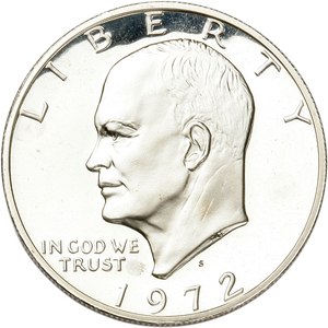 1972-S Eisenhower Dollar, Silver Clad, Proof Main Image