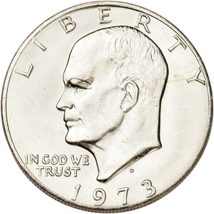 1973-D Eisenhower Dollar, Copper-Nickel Clad Main Image