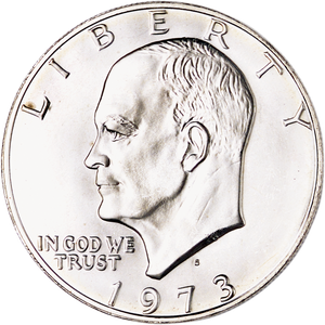 1973-S Eisenhower Dollar, Silver Clad MS60 Main Image