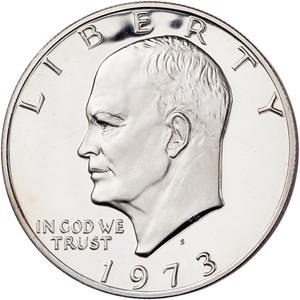 1973-S Copper-Nickel Clad Eisenhower Dollar, Choice Proof-63 Main Image