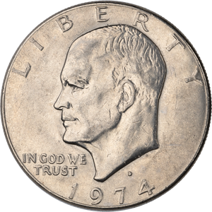 1974-D Eisenhower Dollar, Copper-Nickel Clad Main Image