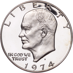 1974-S Eisenhower Dollar, Silver Clad, Proof Main Image