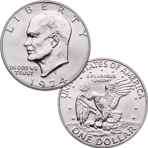 1974-S Silver Clad Eisenhower Dollar Main Image