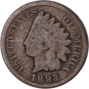 1893 Indian Head Cent, Variety 3, Bronze Main Image