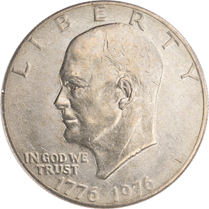 1976 Eisenhower Dollar, Copper-Nickel Clad, Variety 2 Main Image