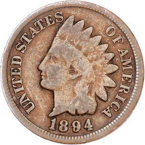 1894 Indian Head Cent, Variety 3, Bronze Main Image