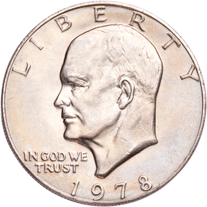 1978 Eisenhower Dollar, Copper-Nickel Clad MS60 Main Image