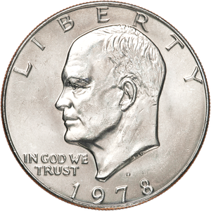 1978-D Eisenhower Dollar, Copper-Nickel Clad MS60 Main Image