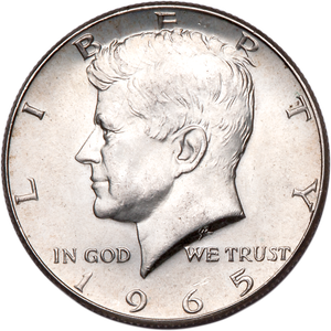 1965 Kennedy Half Dollar, Circulated Main Image