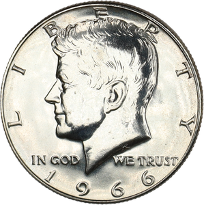 1966 Kennedy Half Dollar From Special Mint Set Main Image