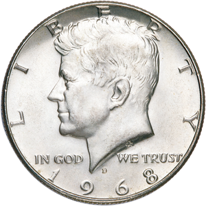 1968-D Kennedy Half Dollar Main Image