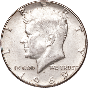 1969-D Kennedy Half Dollar, Circulated Main Image