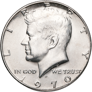 1970-D Kennedy Half Dollar MS60 Main Image
