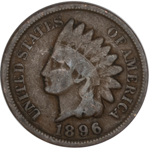 1896 Indian Head Cent, Variety 3, Bronze CIRC Main Image