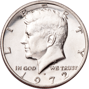 1972-D Kennedy Half Dollar MS60 Main Image