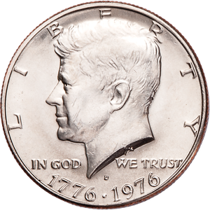 1976-D Kennedy Half Dollar MS60 Main Image