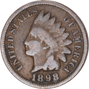 1898 Indian Head Cent, Variety 3, Bronze Main Image