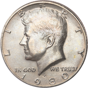 1980-P Kennedy Half Dollar MS60 Main Image